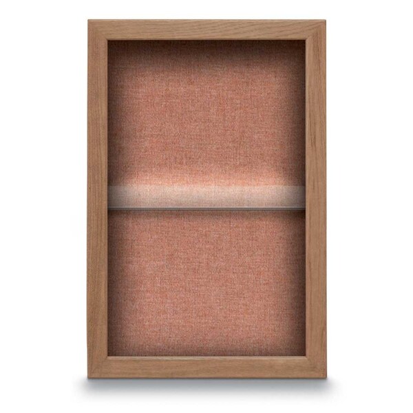 Indoor Enclosed Combo Board, 48"x36", Black Frame/Burgundy & Pearl